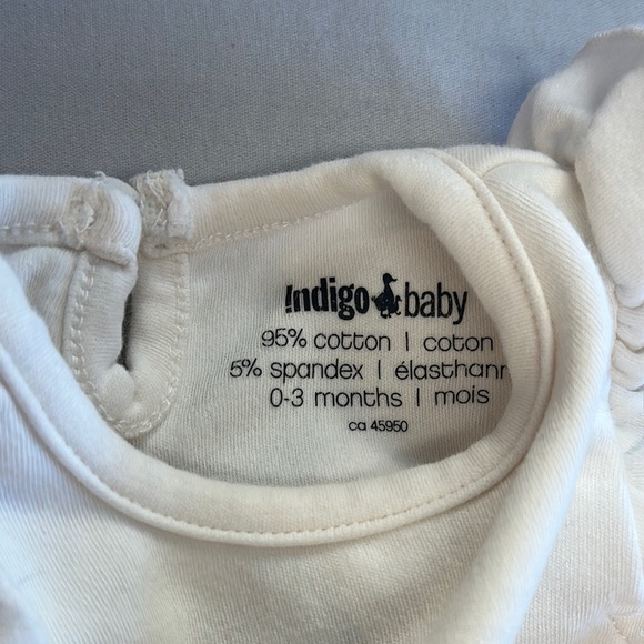 Indigo Baby Soft Cream One piece outfit/Romper - Picture 2 of 4